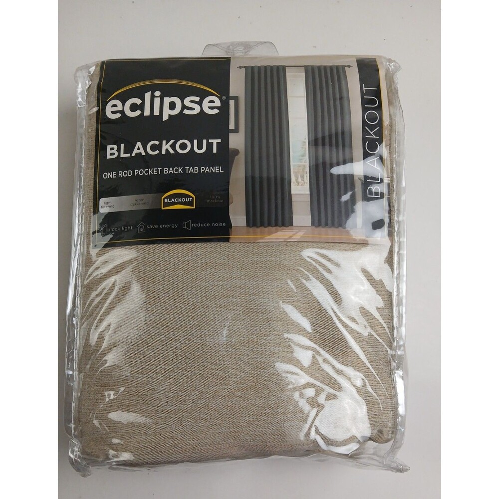 NEW Eclipse Blackout 52 x 95 Grommet single curtain panel 'Freshno Wheat' #CT120